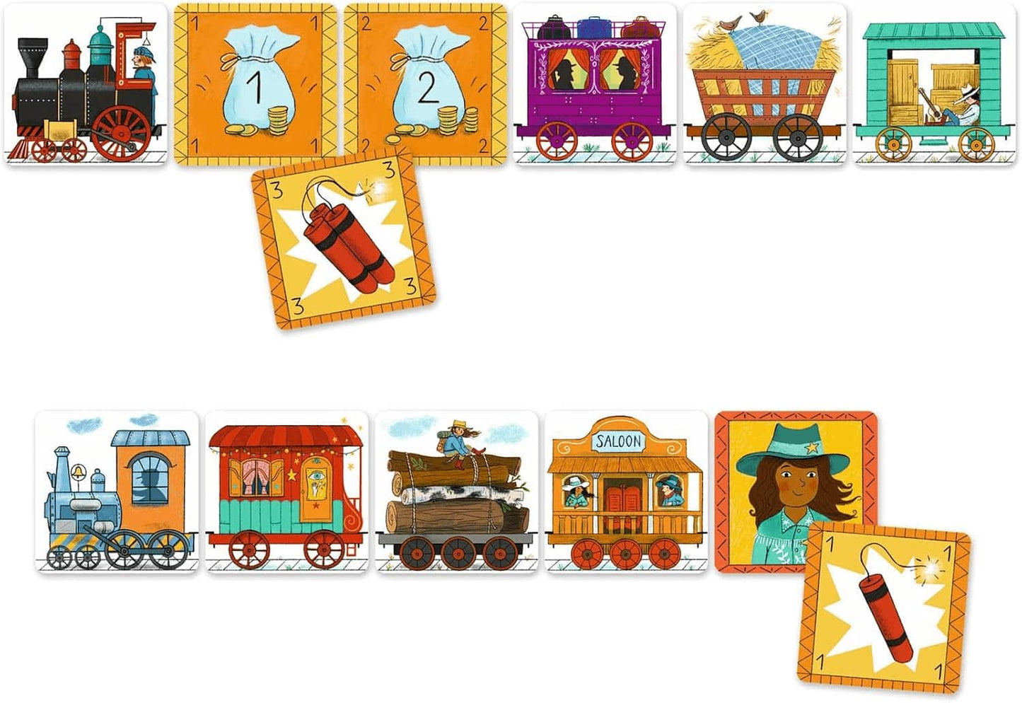 Golden Train - Juego de cartas del Lejano Oeste Djeco
