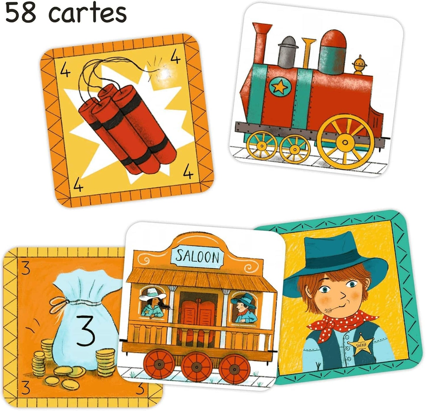 Golden Train - Juego de cartas del Lejano Oeste Djeco