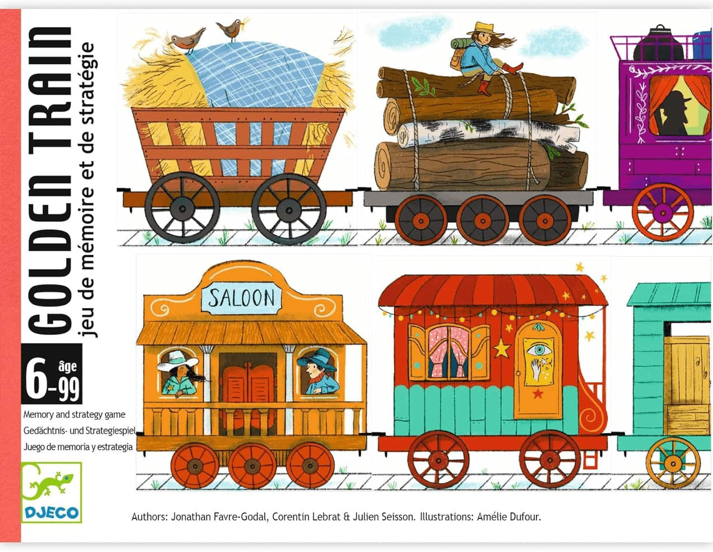 Golden Train - Juego de cartas del Lejano Oeste Djeco