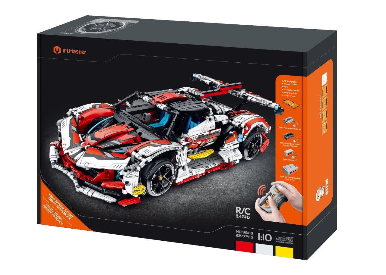 Coche Supercar Drift Apollo Rojo iMMaster – 2277 piezas con control remoto