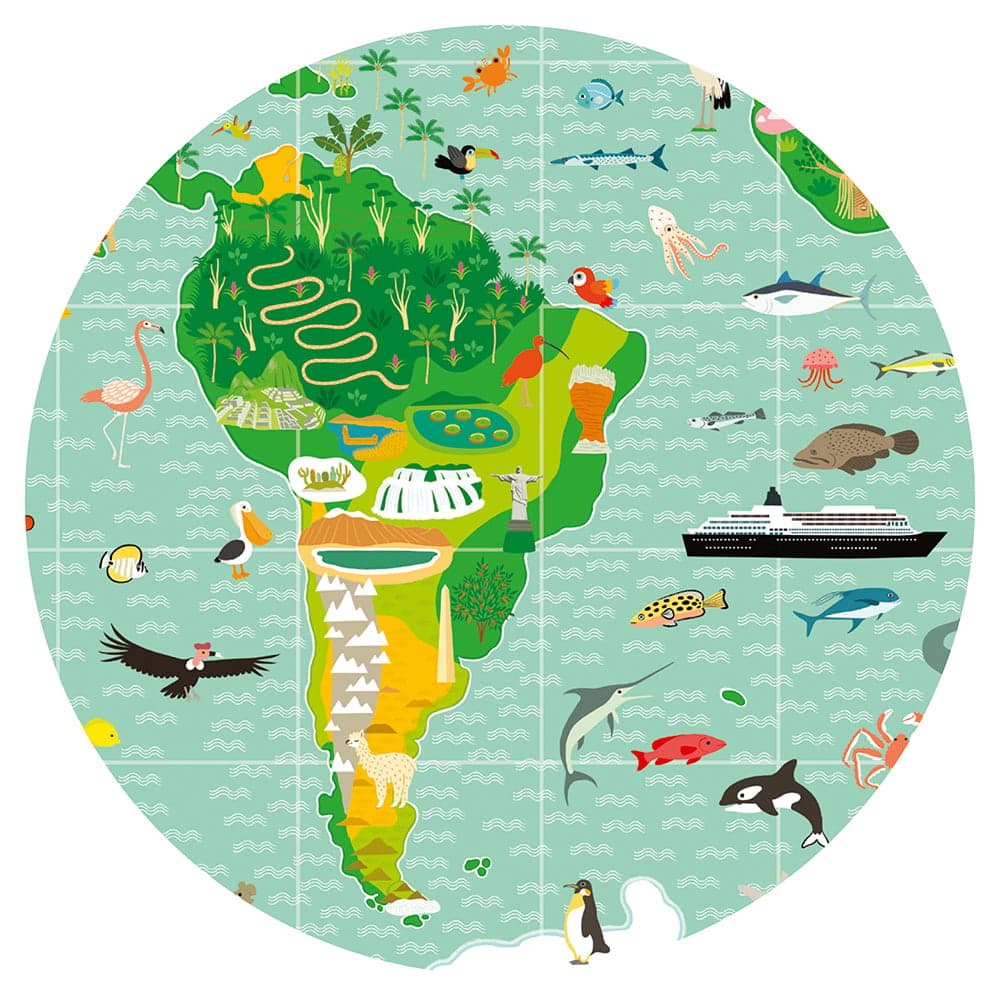 Puzzle observación vuelta al mundo Djeco 200 piezas + libro