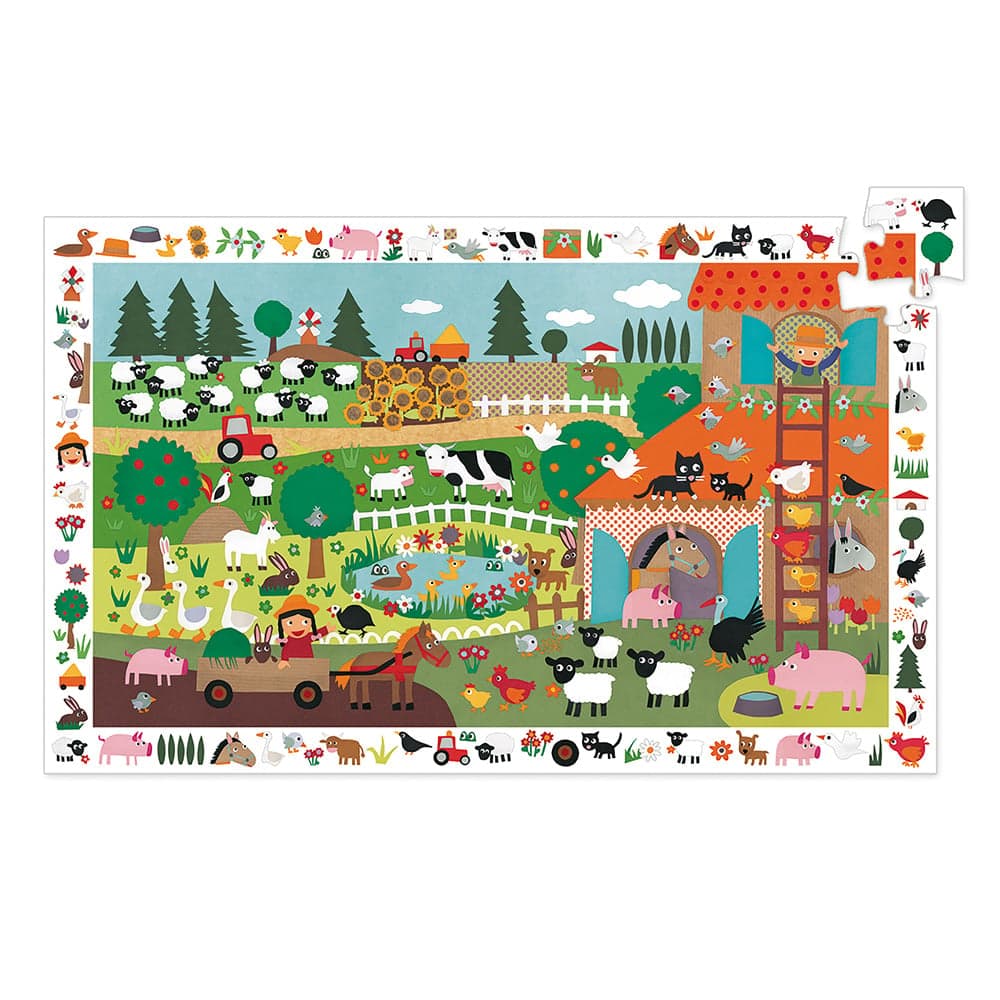 Puzzle observación la granja Djeco 35 piezas