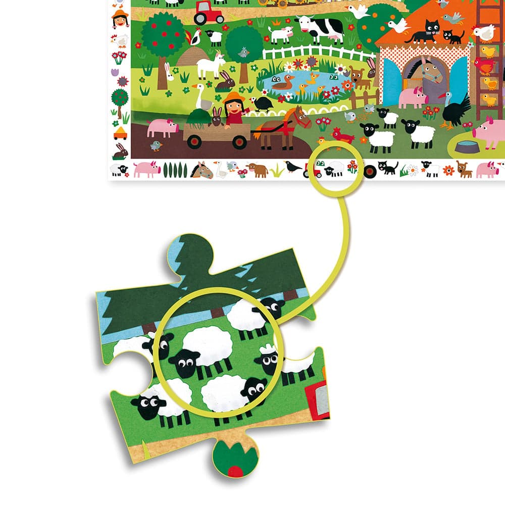 Puzzle observación la granja Djeco 35 piezas