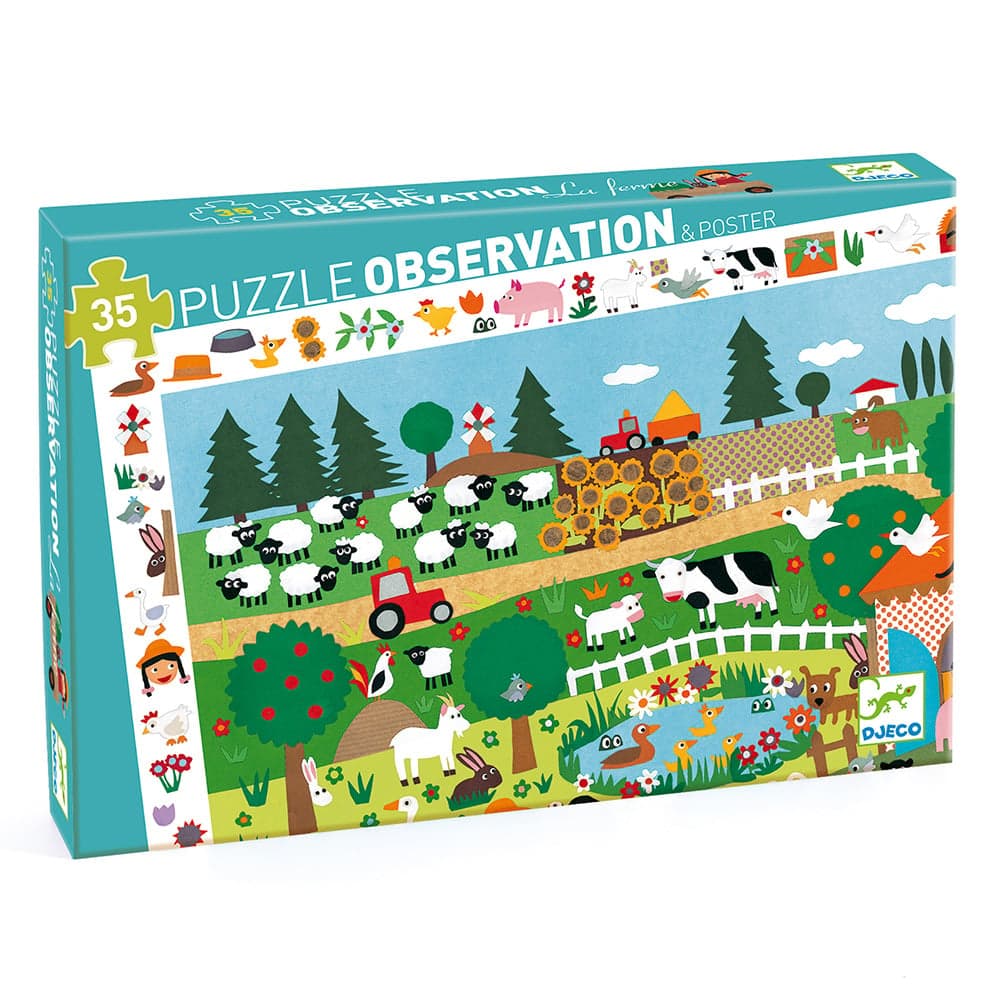 Puzzle observación la granja Djeco 35 piezas