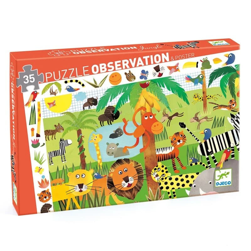 Puzzle observación la jungla Djeco 35 piezas