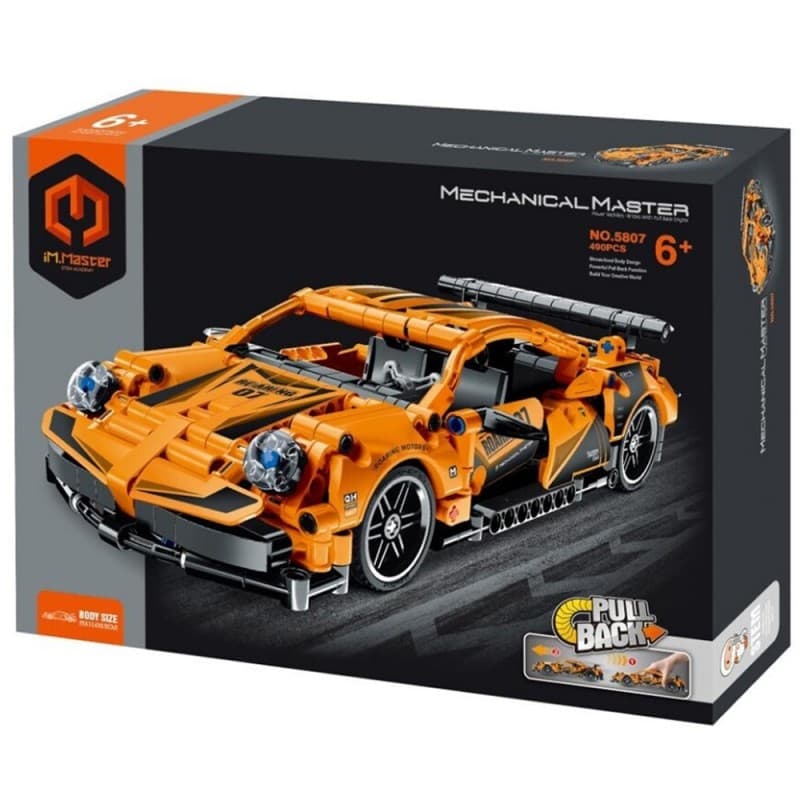 Super Car Naranja iMMaster – Retrofricción 490 piezas