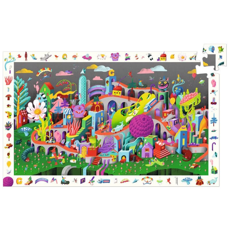 Puzzle observación Crazy Town Djeco 200 piezas