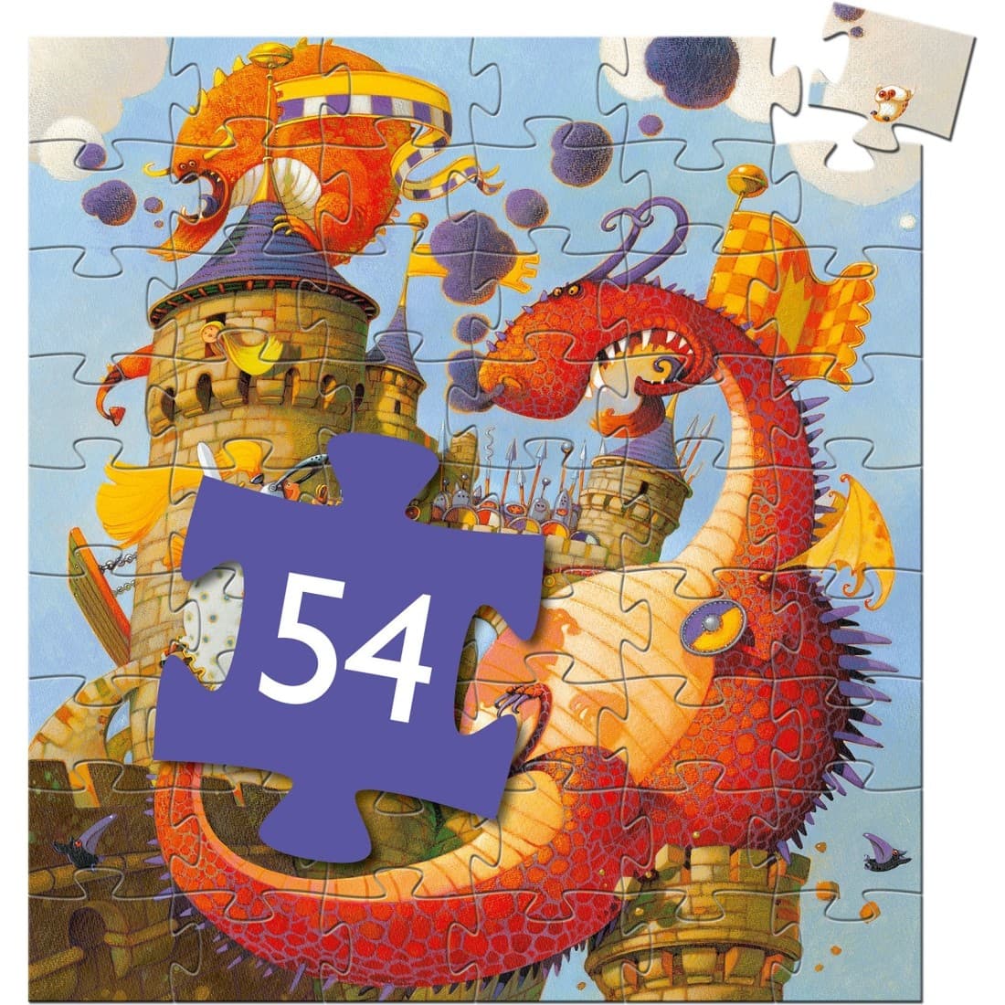 Puzzle Vaillant y los dragones Djeco 54 piezas