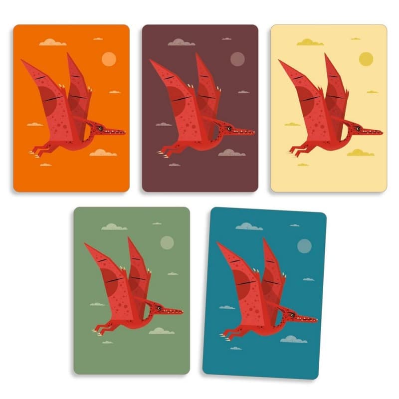 DinoDraft - Juego de cartas de estrategia con dinosaurios de Djeco