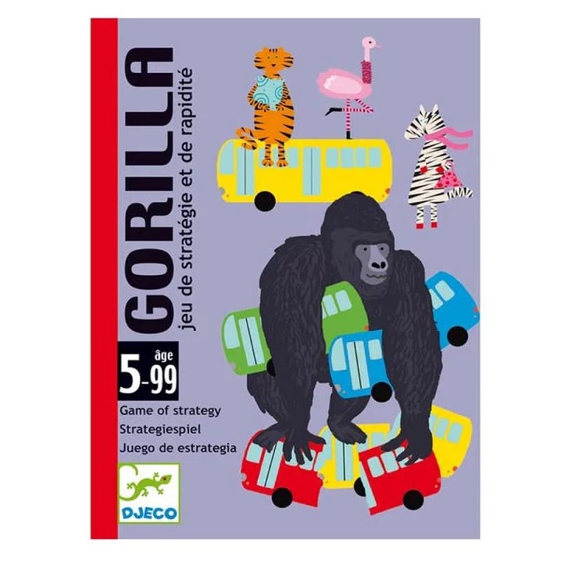 Gorilla - Juego de cartas de estrategia y reflejos de Djeco