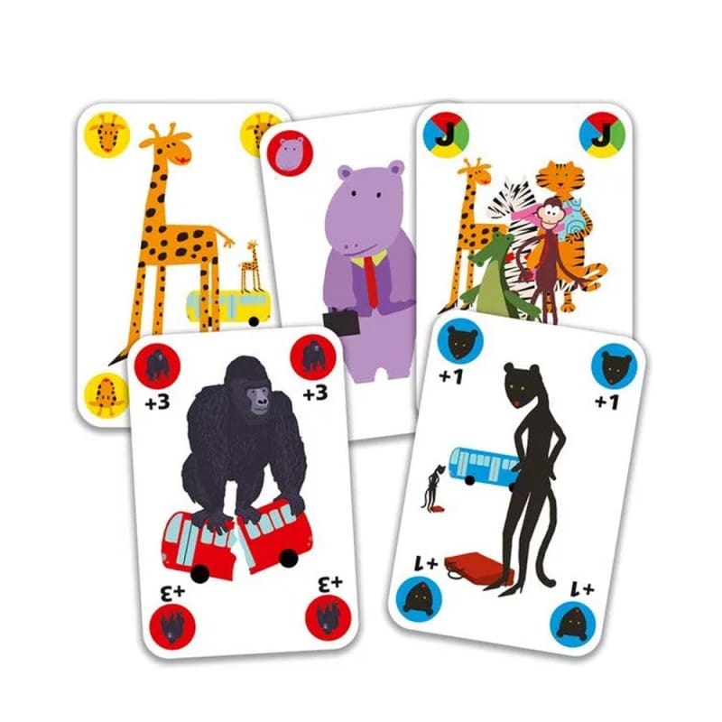 Gorilla - Juego de cartas de estrategia y reflejos de Djeco