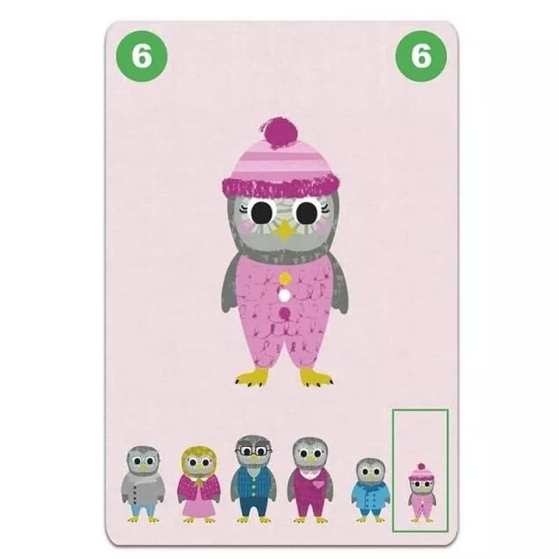 Familou - Juego de cartas cooperativo de 7 familias Djeco