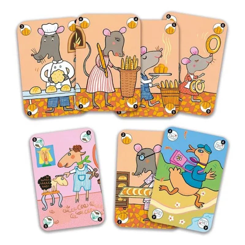 Happy Family - Juego de cartas de 7 familias divertidas Djeco