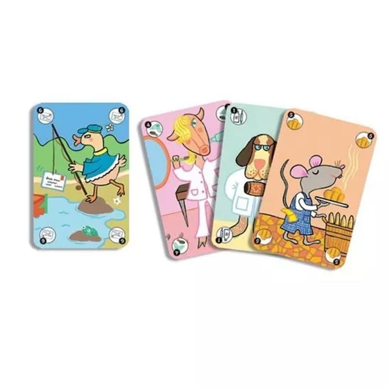 Happy Family - Juego de cartas de 7 familias divertidas Djeco