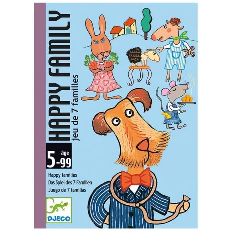 Happy Family - Juego de cartas de 7 familias divertidas Djeco