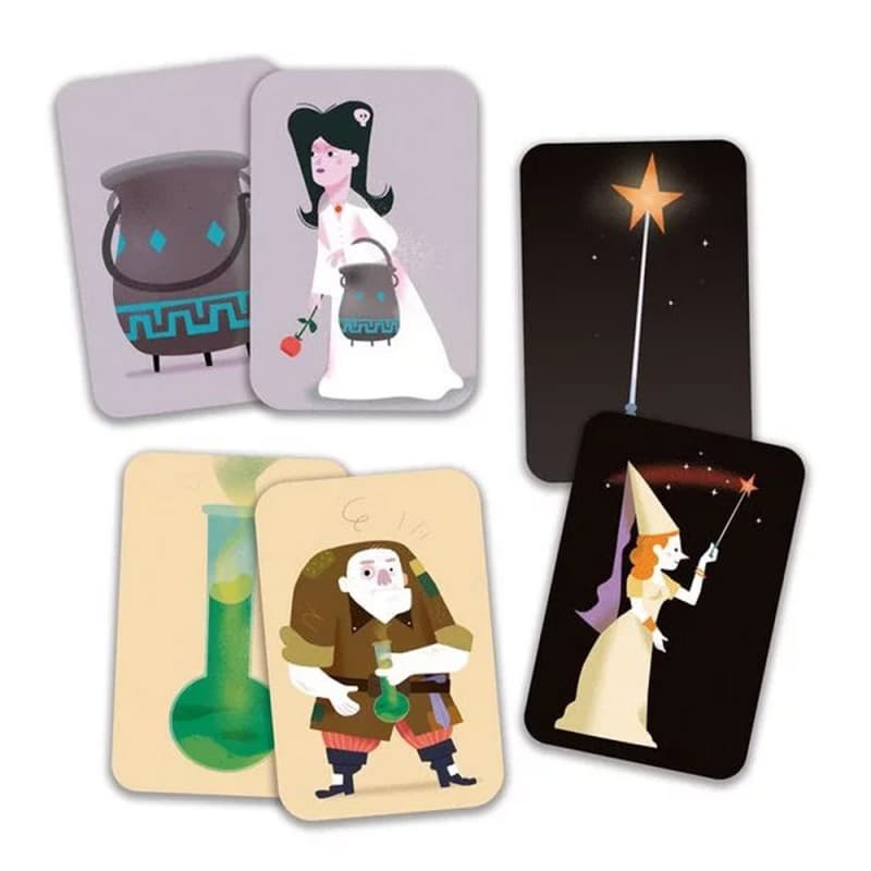 Magic School - Juego de cartas cooperativo de memoria Djeco