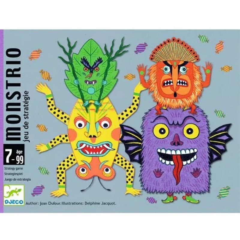 Monstrio - Juego de cartas estratégico con monstruos de Djeco