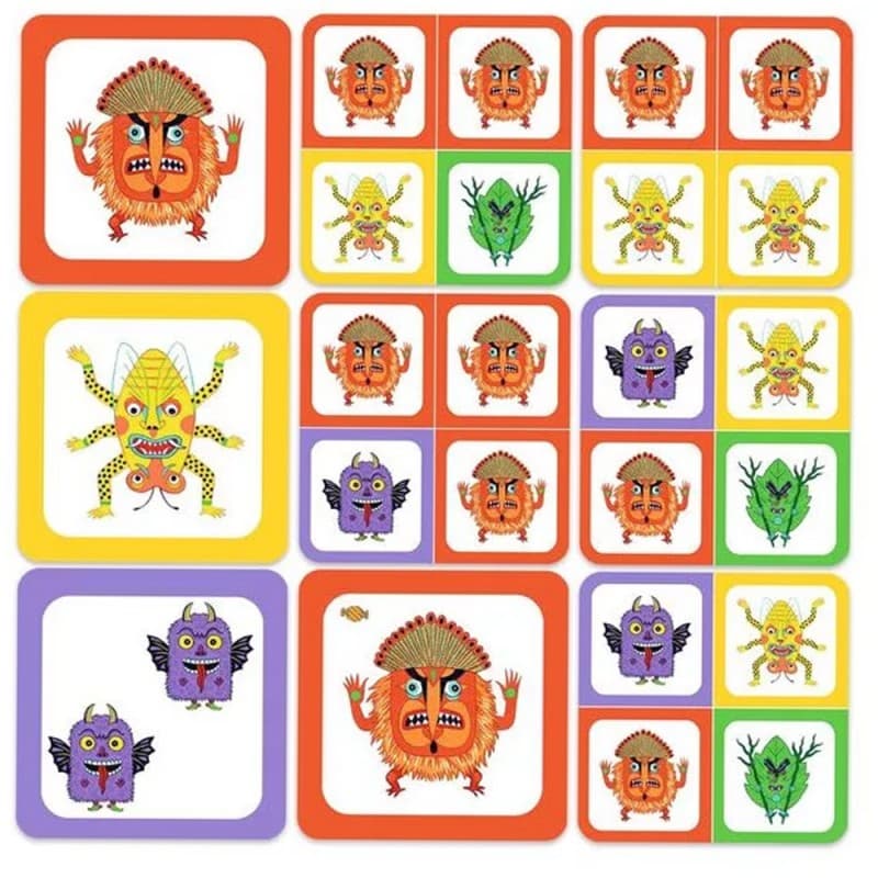 Monstrio - Juego de cartas estratégico con monstruos de Djeco