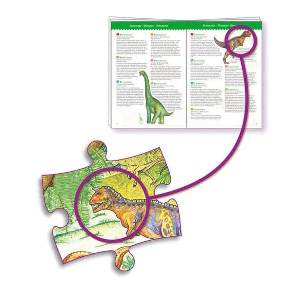Puzzle observación dinosaurios Djeco 100 piezas + libro