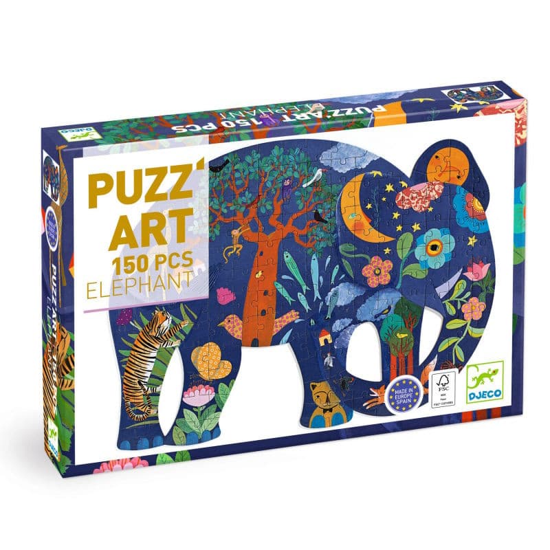 Puzzle artístico Puzz'Art Elefante Djeco 150 piezas