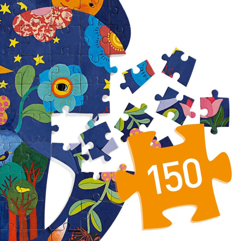 Puzzle artístico Puzz'Art Elefante Djeco 150 piezas