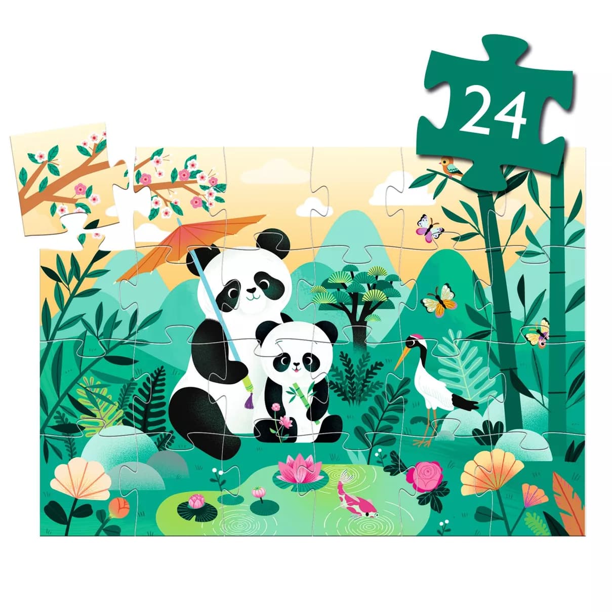 Puzzle Léo el panda Djeco 24 piezas