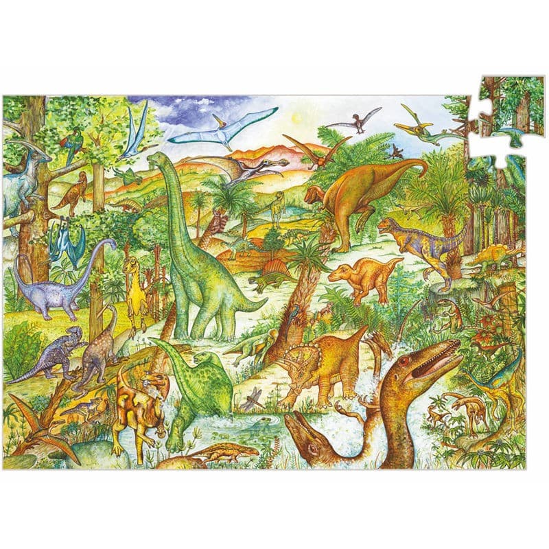 Puzzle observación dinosaurios Djeco 100 piezas + libro