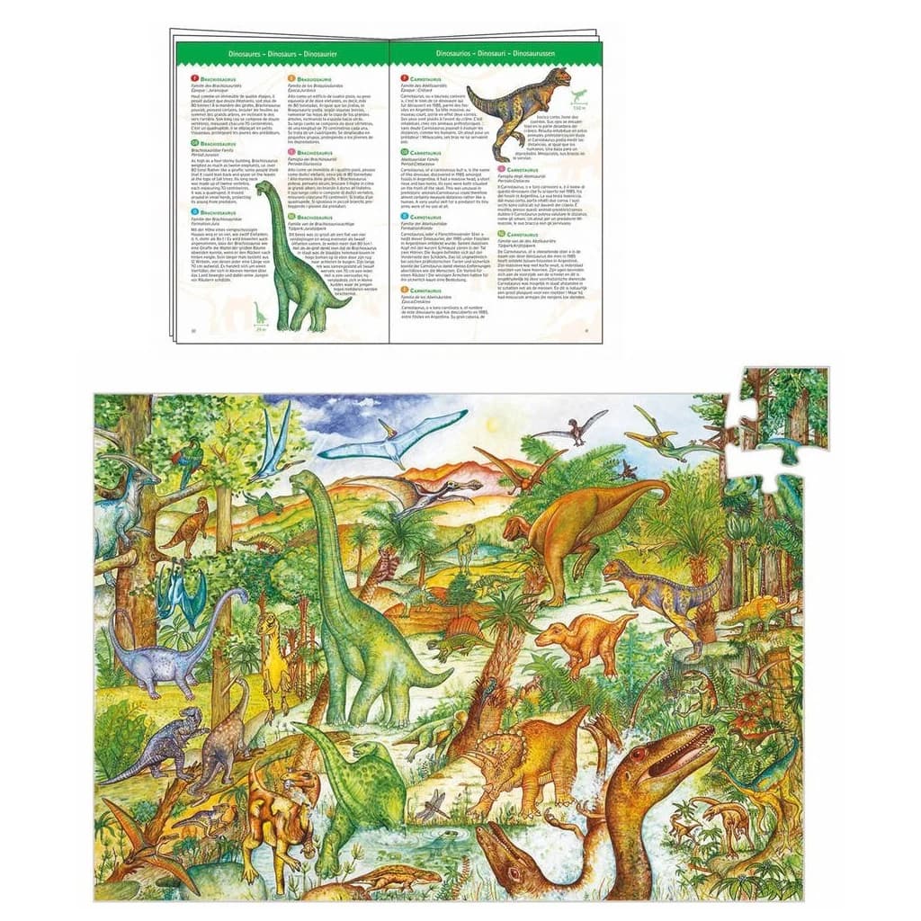 Puzzle observación dinosaurios Djeco 100 piezas + libro