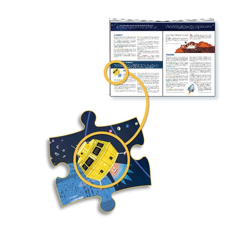 Puzzle observación el espacio Djeco 200 piezas + libro