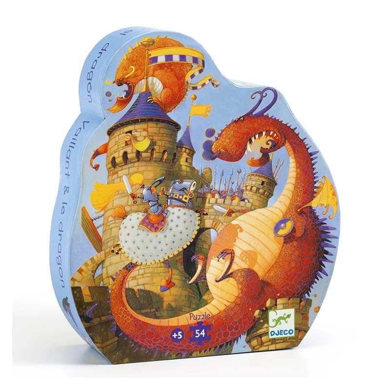 Puzzle Vaillant y los dragones Djeco 54 piezas