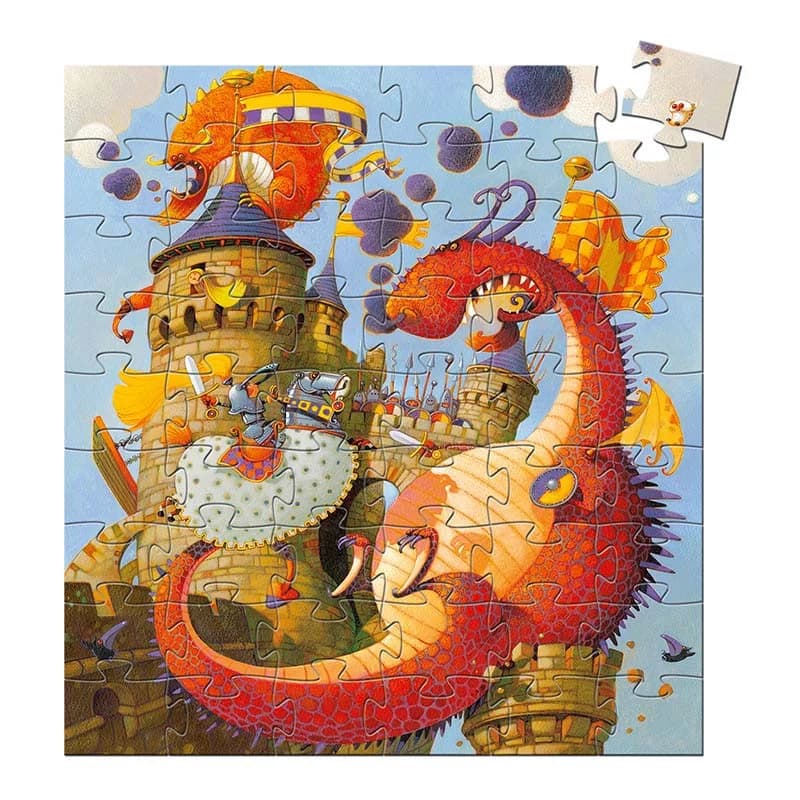 Puzzle Vaillant y los dragones Djeco 54 piezas