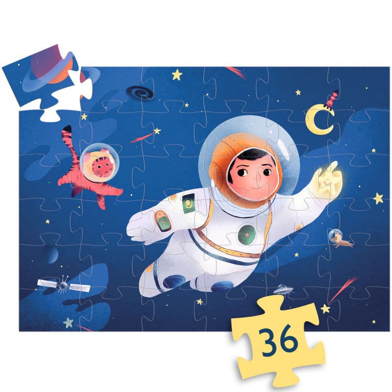 Puzzle Un astronauta en la Luna Djeco 36 piezas
