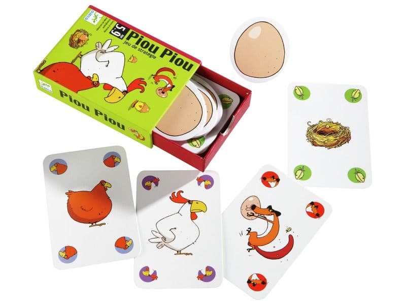Piou Piou - Juego de cartas estratégico de Djeco