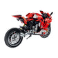 Motocicleta Roja iMMaster – 557 piezas con suspensión y motor simulado