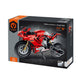 Motocicleta Roja iMMaster – 557 piezas con suspensión y motor simulado