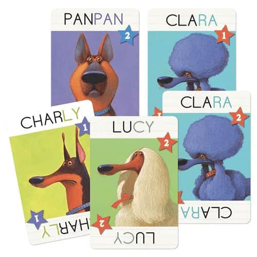 Top Dogs - Juego de cartas de sílabas y reflejos Djeco