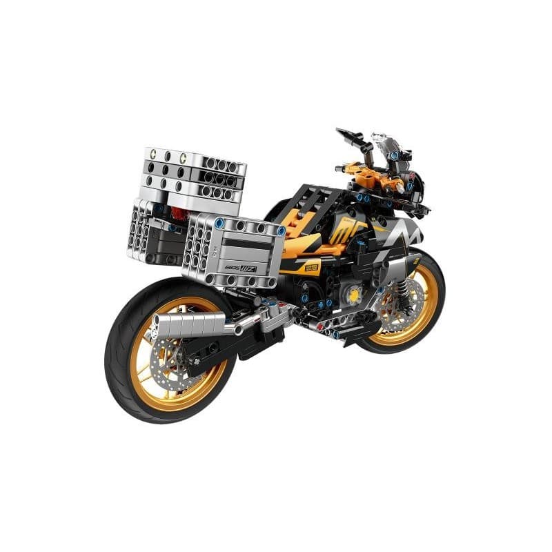 Moto Negra iMMaster – 572 piezas con suspensión y motor simulado
