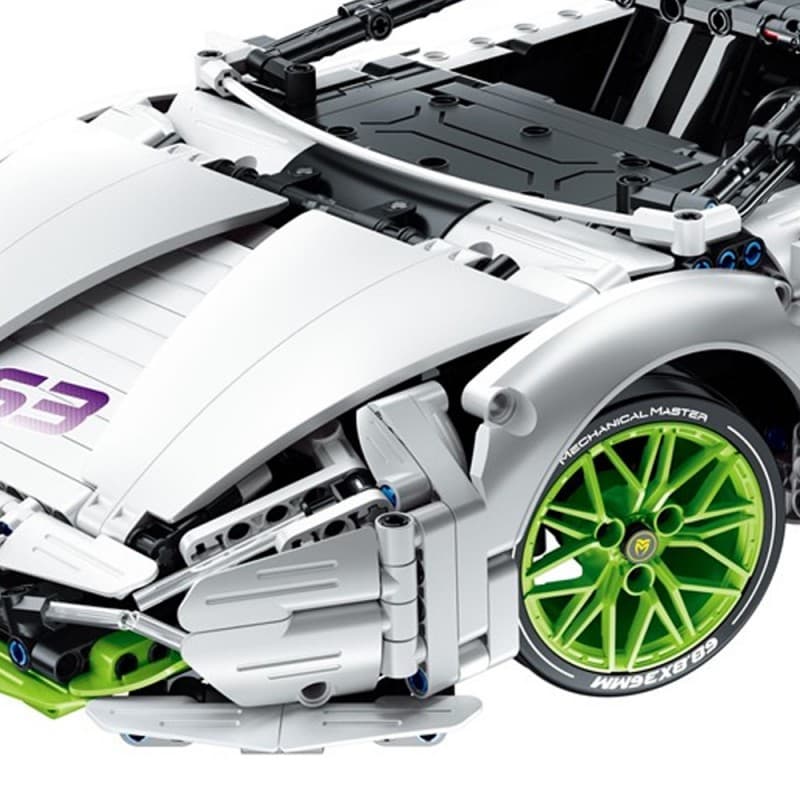 Super Coche Blanco y Violeta RC iMMaster – 1773 piezas 1:10