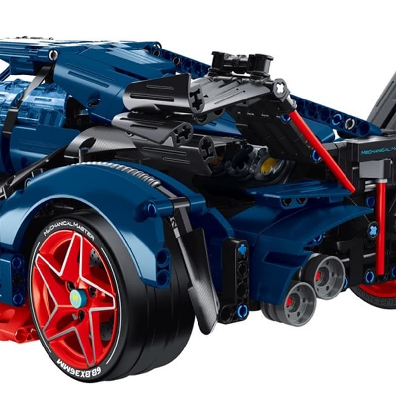Coche de carreras azul iMMaster – 1623 piezas para montar