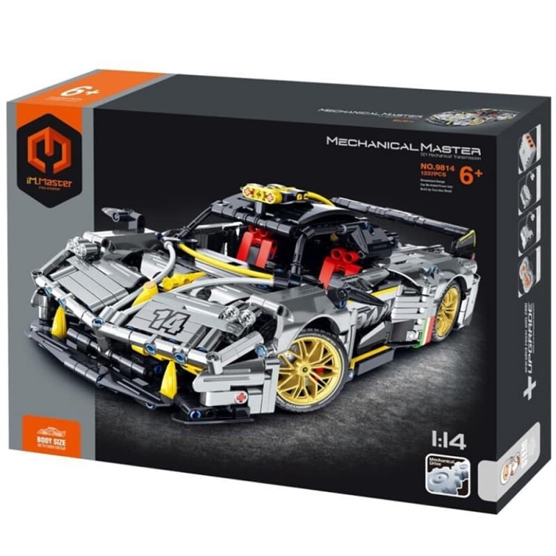 Coche Super Car Plateado iMMaster – 1237 piezas con motor mecánico