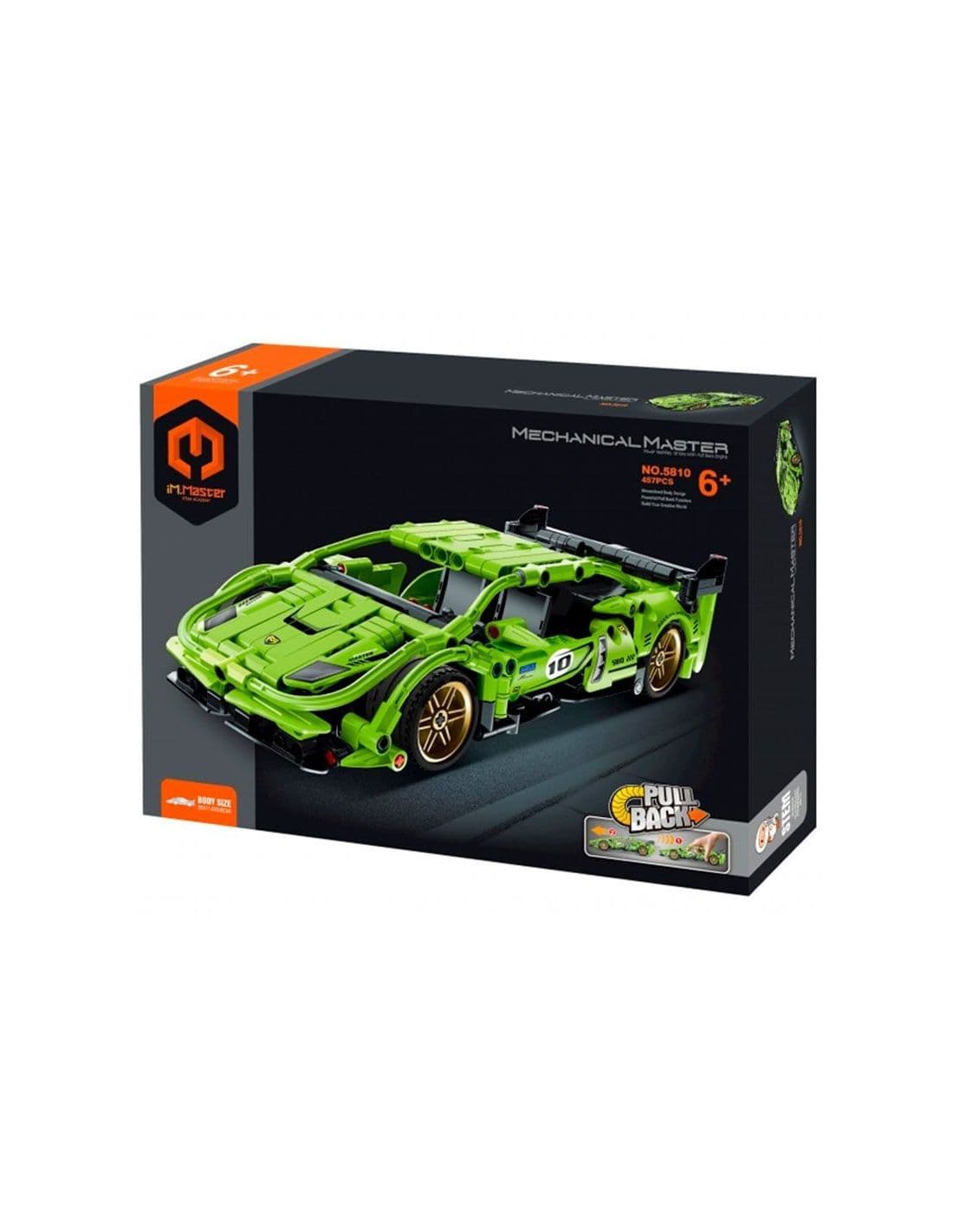 Coche de Carreras Verde iMMaster – Retrofricción 457 piezas