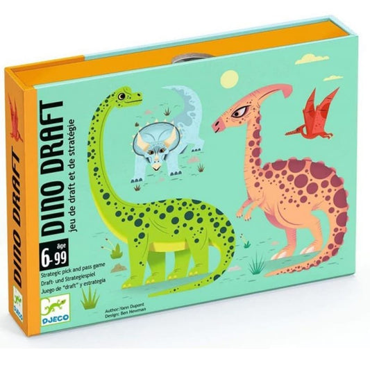 DinoDraft - Juego de cartas de estrategia con dinosaurios de Djeco