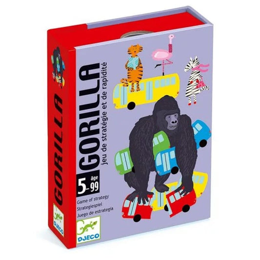 Gorilla - Juego de cartas de estrategia y reflejos de Djeco