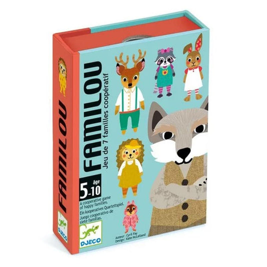 Familou - Juego de cartas cooperativo de 7 familias Djeco