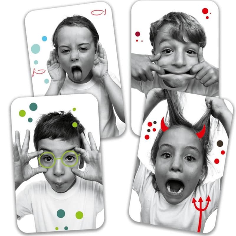 Grimaces - Juego de cartas de mímica y memoria Djeco