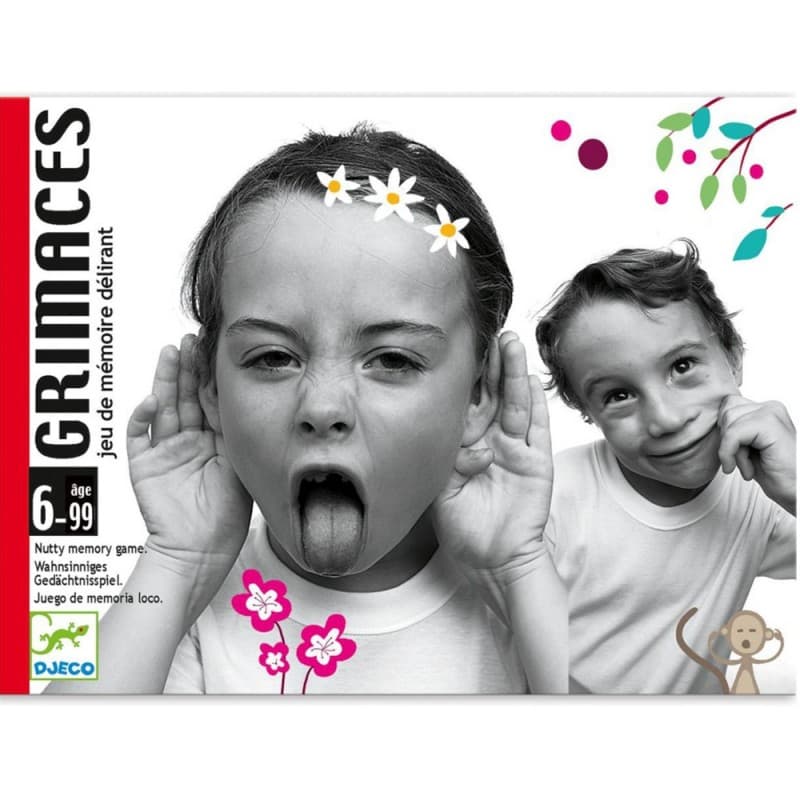 Grimaces - Juego de cartas de mímica y memoria Djeco