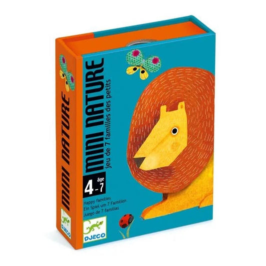 Mini Nature - Juego de cartas de 7 mini familias de animales Djeco