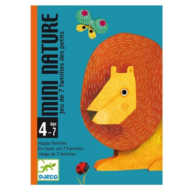 Mini Nature - Juego de cartas de 7 mini familias de animales Djeco