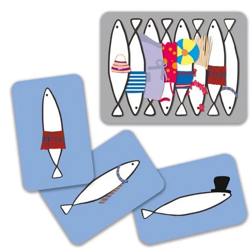 Sardines - Juego de cartas de memoria visual Djeco