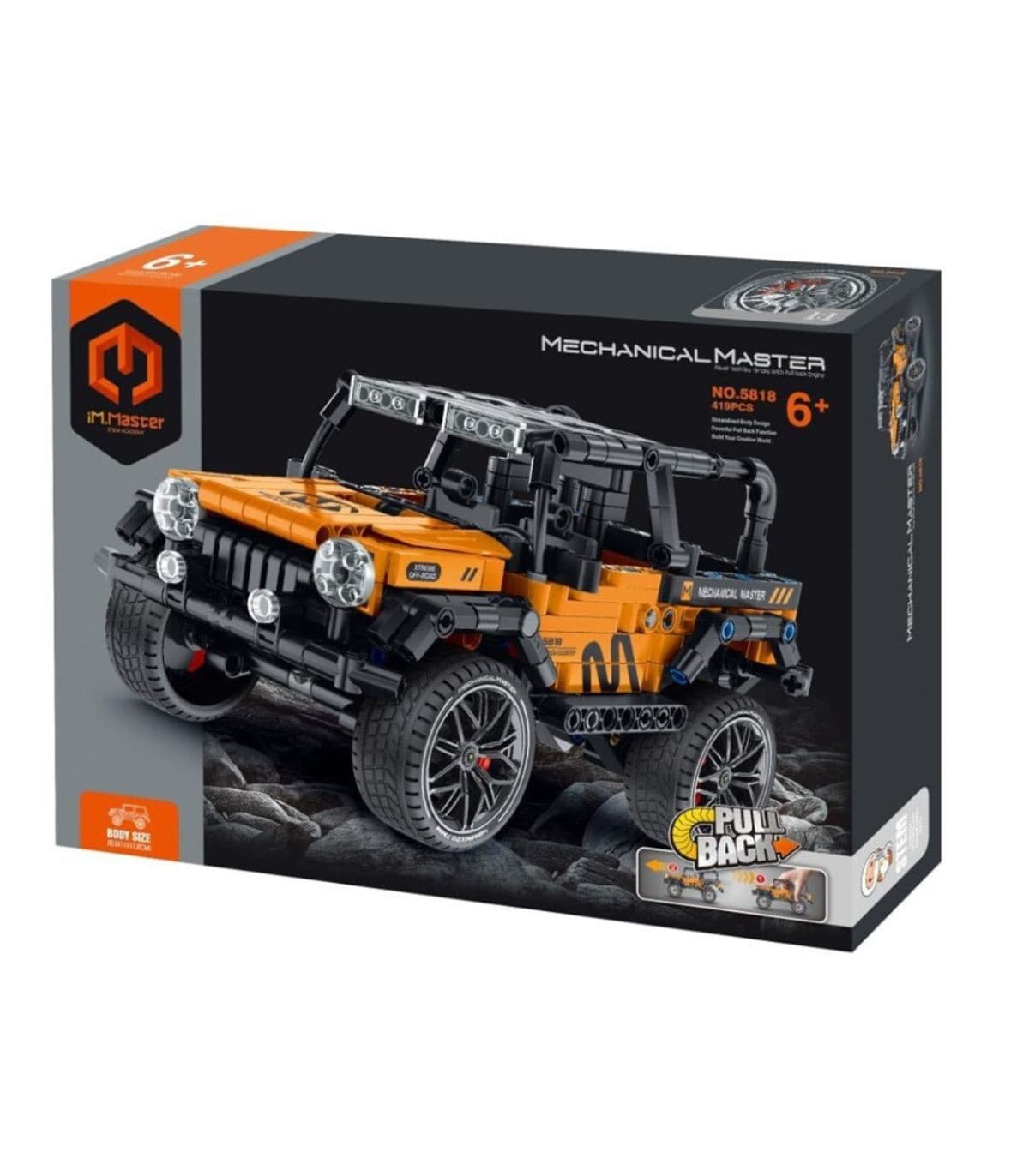 Todoterreno 4x4 Naranja iMMaster – 434 piezas con retrofricción